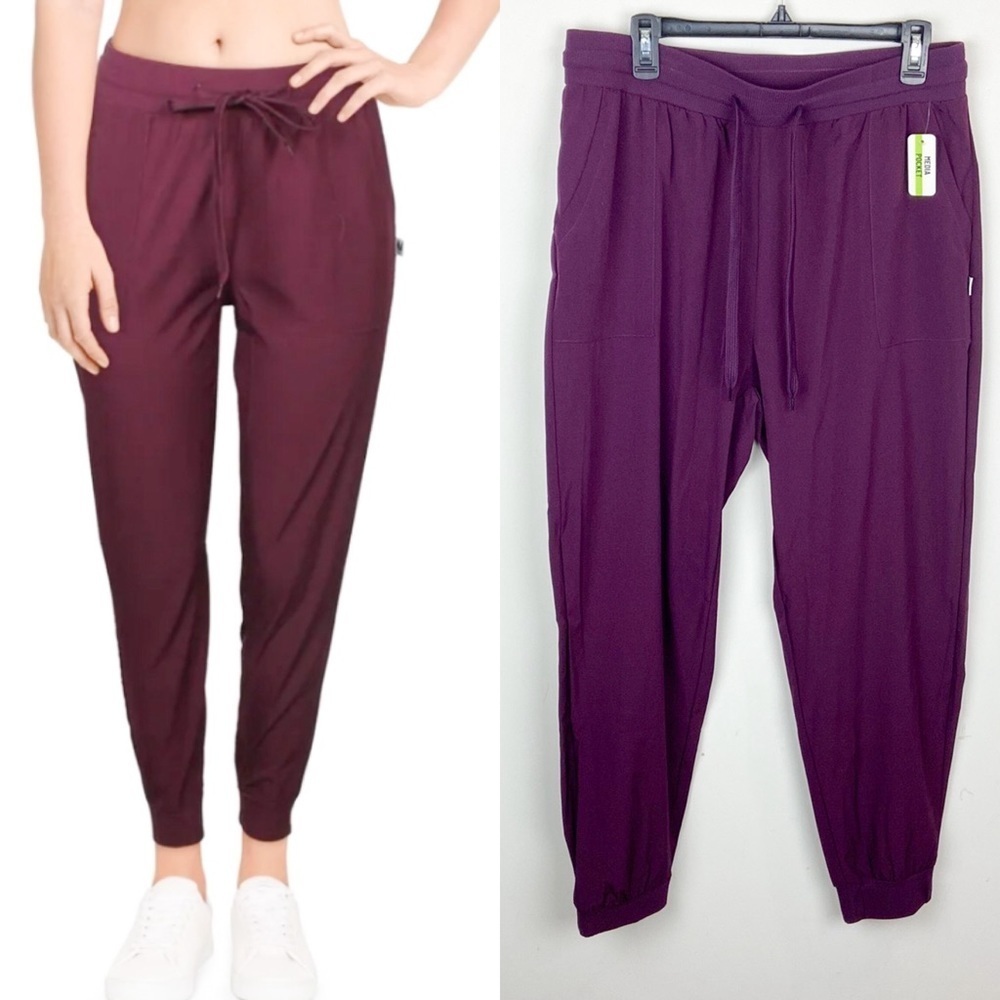 NWT Nicole Miller Sport Jogger Plum Purple Size 1X High Waist